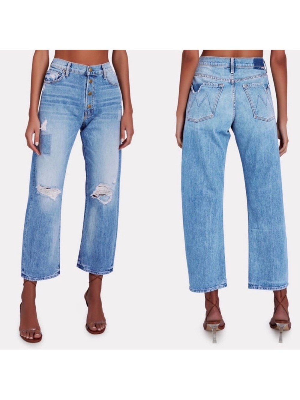 Mother The Snapped Ditcher Flood Cropped Jeans We Are Castaways Size 27